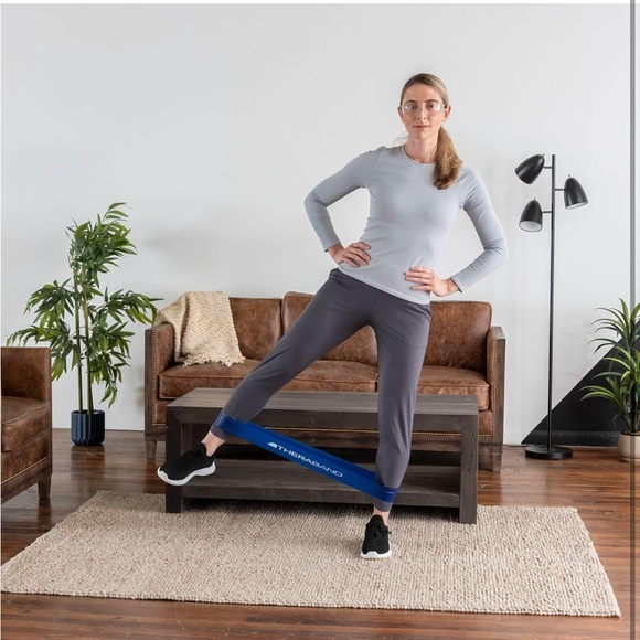 THERABAND Resistance Band Loop Set, Pack of 4, 12 Inch Band Loop Kit - Picture 2 of 6